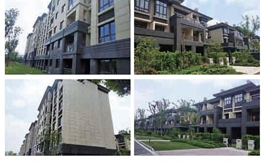 Yangzhou Junyue Huafu residential facades clad with stone-faced insulated decorative panels